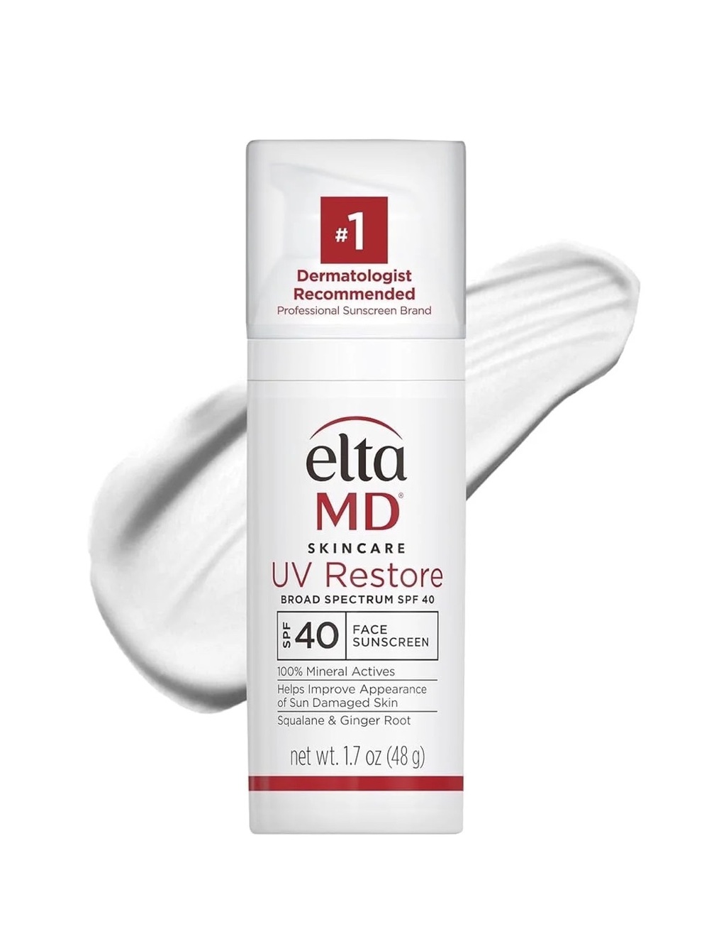 EltaMD UV Restore SPF 40 Face Sunscreen - White and Red Accents